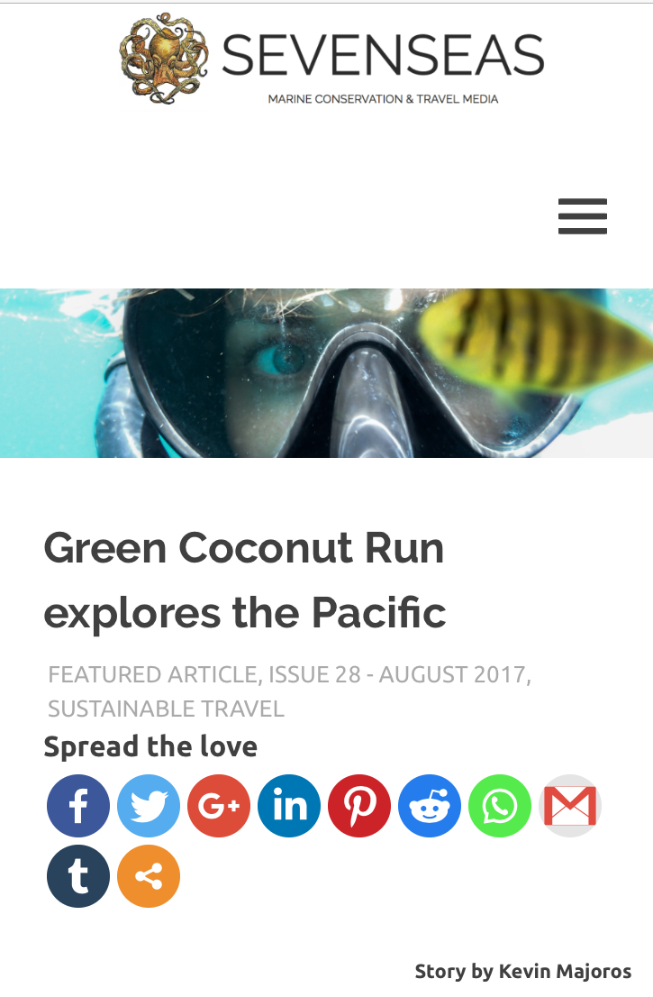 Seven Seas Rup Coco Green Coco in Seven Seas Magazine | Green Coconut Run